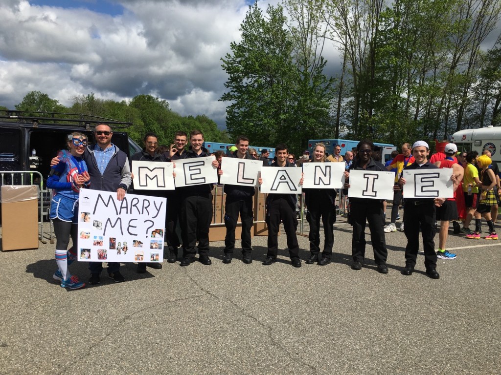 This image has an empty alt attribute; its file name is marry-me-finish-line.jpeg